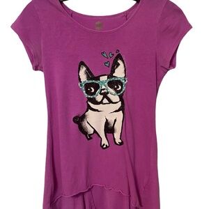 Total Girl adorable short sleeve puppy top sz 10/12